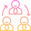 Mudanca Substituicao Trabalho Em Equipe Ícone