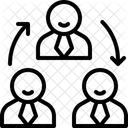 Mudanca Substituicao Trabalho Em Equipe Ícone