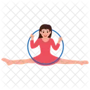 Turnring Yoga Pose Flexible Figur Symbol