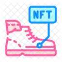 Turnschuhe NFT Blockchain Basiert Symbol