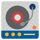 Turntable Roulette Dj Party Music Icon