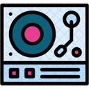 Turntable Vinyl Player Dj Mixer Icon