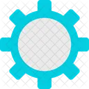 Turquoise blank gear  Icon