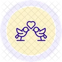 Lovebirds Liniensymbol Symbol