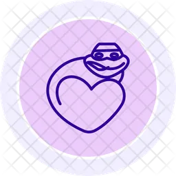 Turtle love animal  Icon