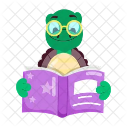 Turtle Reading  Icon