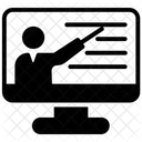 Tutoria En Linea Ensenanza En Linea Aprendizaje Electronico Icono