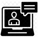 Tutoria En Linea Ensenanza En Linea Aprendizaje Electronico Icono