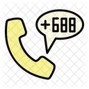 Country Dial Code Expand Filledoutline Icon