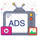 Tv Ad Tv Advertisement Television Ad Icon