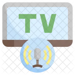 Controle de voz de tv  Ícone