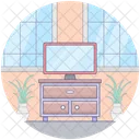 Tv Lounge Tv Rack Tv Stand Icon