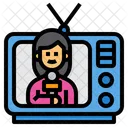 News Reporter Journalist Broadcast Icon