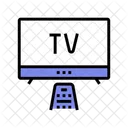 Watching Tv Color Icon