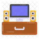 Lcd Rack Sound System Tv Set Icon