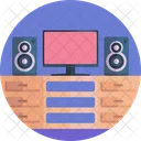 Television Tv Stand Loudspeaker Icon