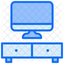 Fernsehtisch Tisch LED Rack Icon