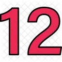 Twelve Numbers Numeric Icon