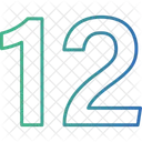 Twelve Numbers Numeric Icon