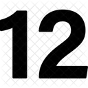 Twelve Numbers Numeric Icon