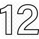 Twelve Numbers Numeric Icon