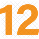Twelve Numbers Numeric Icon