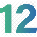 Twelve Numbers Numeric Icon