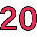 Twenty Numbers Numeric Icon