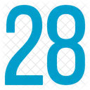 Twenty Eight Numbers Icon