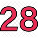 Twenty Eight Numbers Numeric Icon