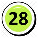 Twenty Eight Number  Icon