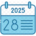 Twenty Eighth Calendar Time Icon