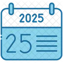 Twenty Fifth Calendar Time Icon