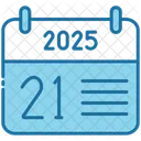 Twenty First Calendar Time Icon