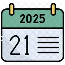 Twenty First Calendar Time Icon