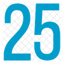 Twenty Five Numbers Icon