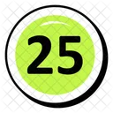 Twenty Five Number  Icon