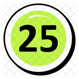 Twenty Five Number  Icon