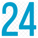 Twenty Four Numbers Icon