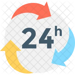 Twenty Four Hours Service  Icon