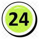 Twenty Four Number  Icon