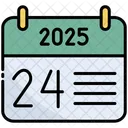 Twenty Fourth Calendar Time Icon