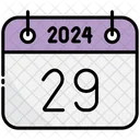 Twenty Nine Calendar 2024 Icon