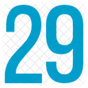 Twenty Nine Numbers Icon