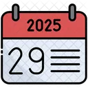 Twenty Ninth Calendar Time Icon