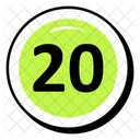 Twenty Number  Icon