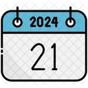 Twenty One Calendar 2024 Icon