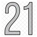 Numbers Days 21 Icon