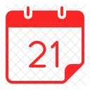 Twenty One Calendar Calender Icon