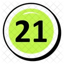 Twenty One Number  Icon